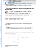 Cover page: Factors associated with pain resolution in those with knee pain: the MOST study