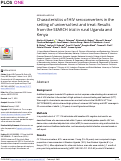 Cover page: Characteristics of HIV seroconverters in the setting of universal test and treat: Results from the SEARCH trial in rural Uganda and Kenya