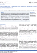 Cover page: The safety and efficacy of bevacizumab in the treatment of patients with recurrent or metastatic cervical cancer