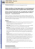 Cover page: Safety and efficacy of renal denervation as a novel treatment of ventricular tachycardia storm in patients with cardiomyopathy.