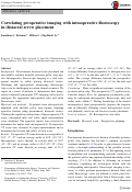 Cover page: Correlating preoperative imaging with intraoperative fluoroscopy in iliosacral screw placement