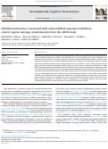 Cover page: Childhood adversity is associated with reduced BOLD response in inhibitory control regions amongst preadolescents from the ABCD study