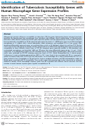 Cover page: Identification of Tuberculosis Susceptibility Genes with Human Macrophage Gene Expression Profiles