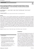 Cover page: Intersecting Sexual Behavior and Gender Identity Stigmas Among Transgender Women in the United States: Burden and Associations with Sexual Health