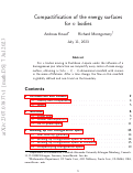 Cover page: Compactification of the energy surfaces for n bodies