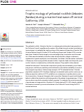 Cover page: Trophic ecology of yellowtail rockfish (Sebastes flavidus) during a marine heat wave off central California, USA.