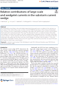 Cover page: Relative contributions of large-scale and wedgelet currents in the substorm current wedge