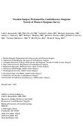 Cover page: Vascular Operations Performed by Cardiothoracic Surgeons: The Society of Thoracic Surgeons Survey
