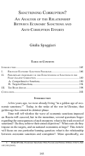 Cover page: Sanctioning Corruption? An Analysis of the Relationship Between Economic Sanctions and Anti-Corruption Efforts