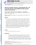 Cover page: Depressive Symptom Trajectories, Aging-Related Stress, and Sexual Minority Stress Among Midlife and Older Gay Men