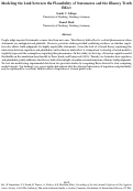 Cover page: Modeling the Link between the Plausibility of Statements and the Illusory Truth Effect