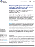 Cover page: Dynamic post-translational modification profiling of M. tuberculosis-infected primary macrophages