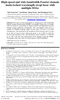 Cover page: High-speed and wide bandwidth Fourier domain mode-locked wavelength swept laser with multiple SOAs