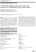 Cover page: 1H NMR based profiling of spent culture media cannot predict success of implantation for day 3 human embryos