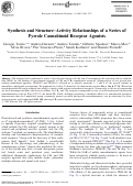 Cover page: Synthesis and structure–activity relationships of a series of pyrrole cannabinoid receptor agonists