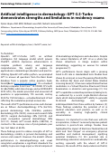 Cover page: Artificial intelligence in dermatology: GPT-3.5-Turbo demonstrates strengths and limitations in residency exams