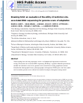 Cover page: Breaking RAD: an evaluation of the utility of restriction site‐associated DNA sequencing for genome scans of adaptation