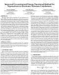 Cover page: Improved Unconstrained Energy Functional Method for Eigensolvers in Electronic Structure Calculations