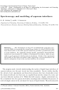 Cover page: Spectroscopy and modeling of aqueous interfaces