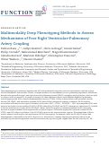 Cover page: Multimodality deep phenotyping methods to assess mechanisms of poor right ventricular-pulmonary artery coupling