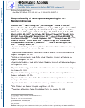 Cover page: Diagnostic utility of transcriptome sequencing for rare Mendelian diseases