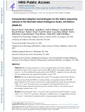 Cover page: Computerized adaptive test strategies for the matrix reasoning subtest of the Wechsler Adult Intelligence Scale, 4th Edition (WAIS-IV).