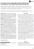 Cover page: Circumstances Surrounding High-risk Sexual Experiences Among Primary Care Patients Living With and Without HIV