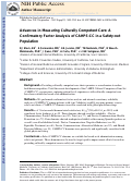 Cover page: Advances in measuring culturally competent care: a confirmatory factor analysis of CAHPS-CC in a safety-net population.