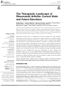 Cover page: The Therapeutic Landscape of Rheumatoid Arthritis: Current State and Future Directions