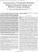 Cover page: Characterization of temperature-dependent biophysical properties during laser mediated cartilage reshaping