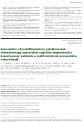 Cover page: Association of proinflammatory cytokines and chemotherapy-associated cognitive impairment in breast cancer patients: a multi-centered, prospective, cohort study †