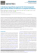 Cover page: A Dominance Hypothesis Argument for Historical Genetic Gains and the Fixation of Heterosis in Octoploid Strawberry.