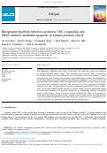 Cover page: Mycoplasma hyorhinis infection promotes TNF-α signaling and SMAC mimetic-mediated apoptosis in human prostate cancer