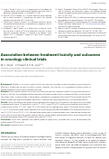 Cover page: Association between treatment toxicity and outcomes in oncology clinical trials