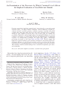 Cover page: An Examination of the Processes by Which Construal Level Affects the Implicit Evaluation of Goal Relevant Stimuli