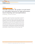 Cover page: Versatile stochastic dot product circuits based on nonvolatile memories for high performance neurocomputing and neurooptimization