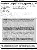 Cover page: Assessing Team Performance: A Mixed-Methods Analysis Using Interprofessional in situ Simulation