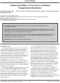 Cover page: A Pain in the Butt: A Case Series of Gluteal Compartment Syndrome