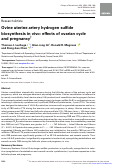 Cover page: Ovine uterine artery hydrogen sulfide biosynthesis in vivo: effects of ovarian cycle and pregnancy