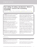 Cover page: Chart stalking, list making, and physicians’ efforts to track patients’ outcomes after transitioning responsibility