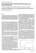 Cover page: The Crystal Structure of Superconducting La 2 CuO 4.032 by Neutron Diffraction