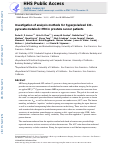 Cover page: Investigation of analysis methods for hyperpolarized 13C‐pyruvate metabolic MRI in prostate cancer patients