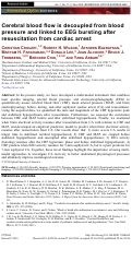 Cover page: Cerebral blood flow is decoupled from blood pressure and linked to EEG bursting after resuscitation from cardiac arrest.