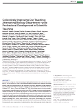 Cover page: Collectively Improving Our Teaching: Attempting Biology Department–wide Professional Development in Scientific Teaching