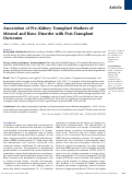 Cover page: Association of Pre–Kidney Transplant Markers of Mineral and Bone Disorder with Post-Transplant Outcomes