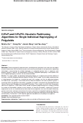 Cover page: H-PoP and H-PoPG: heuristic partitioning algorithms for single individual haplotyping of polyploids.