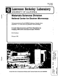 Cover page: Ceramic Microstructures and Their Elucidation by Imaging, Diffraction and Spectroscopic Methods