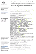 Cover page: Compulsive sexual behavior disorder in 42 countries: Insights from the International Sex Survey and introduction of standardized assessment tools.