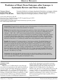 Cover page: Predictors of Short-Term Outcomes after Syncope: A Systematic Review and Meta-Analysis