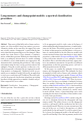 Cover page: Long memory and changepoint models: a spectral classification procedure.